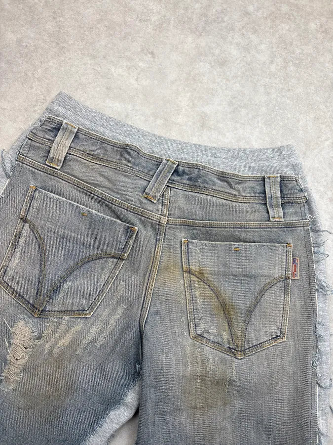 SS2006 Dolce & Gabbana Grey Denim Distressed Shorts axgVSRW 6