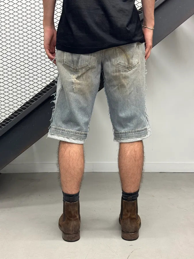 SS2006 Dolce & Gabbana Grey Denim Distressed Shorts axgVSRW 2