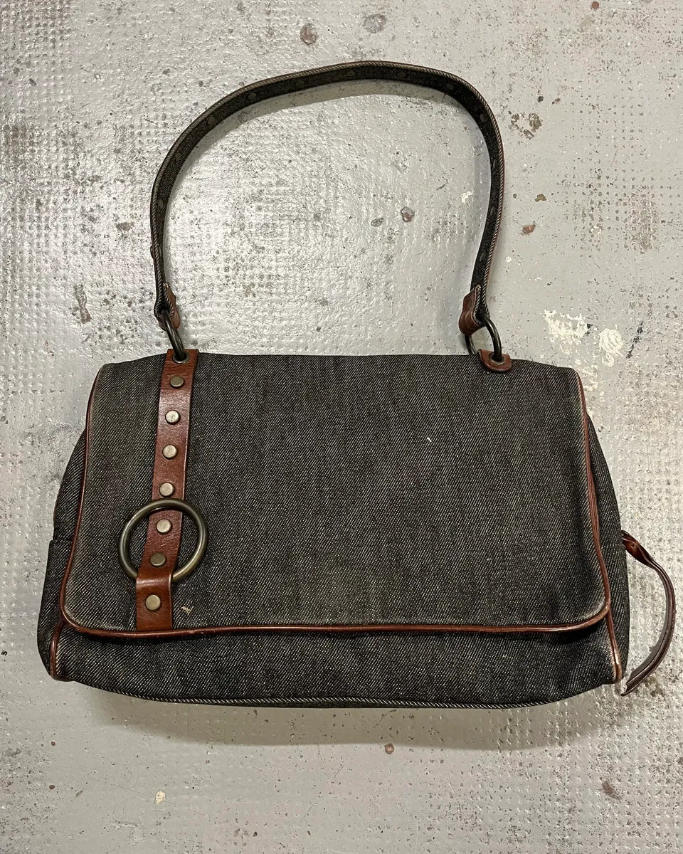 2000s Dolce & Gabbana Grey Denim Handle Bag LzaiOTP 0