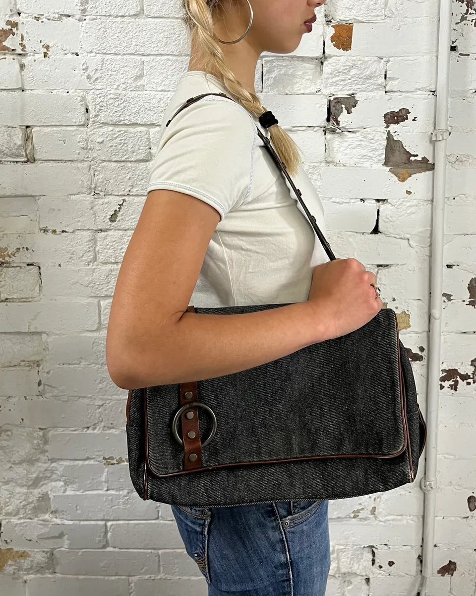 2000s Dolce & Gabbana Grey Denim Handle Bag LzaiOTP 1