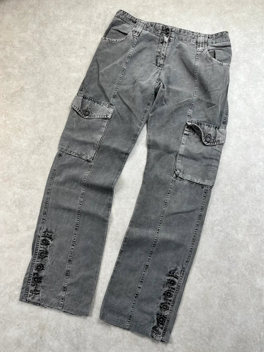 2000s Dolce & Gabbana Grey Multi Pocket Pants HIxBkcW 5