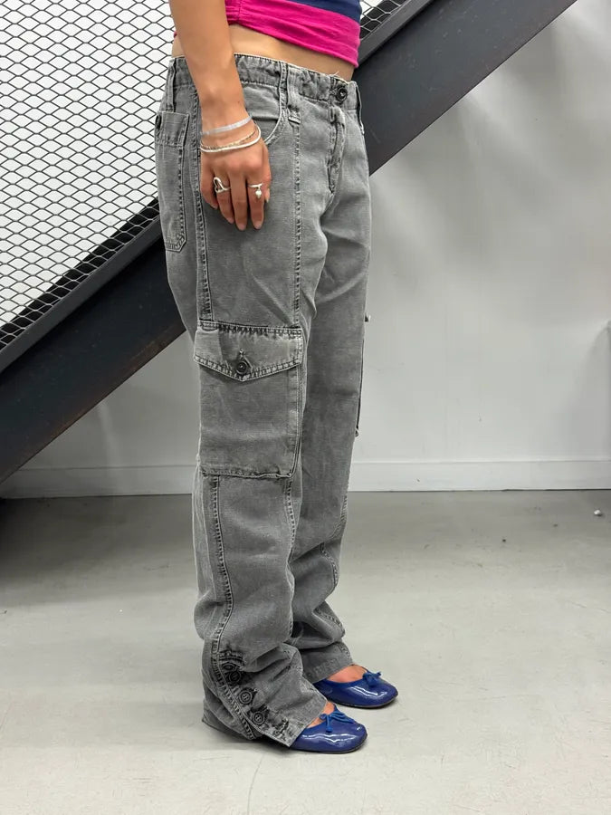 2000s Dolce & Gabbana Grey Multi Pocket Pants HIxBkcW 1