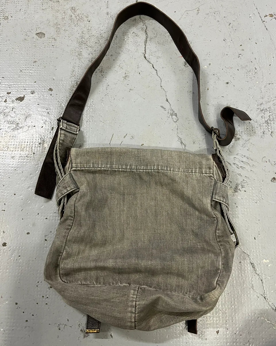 2000s Dolce & Gabbana Grey Denim Strap Messenger Bag wgsWtfn 7