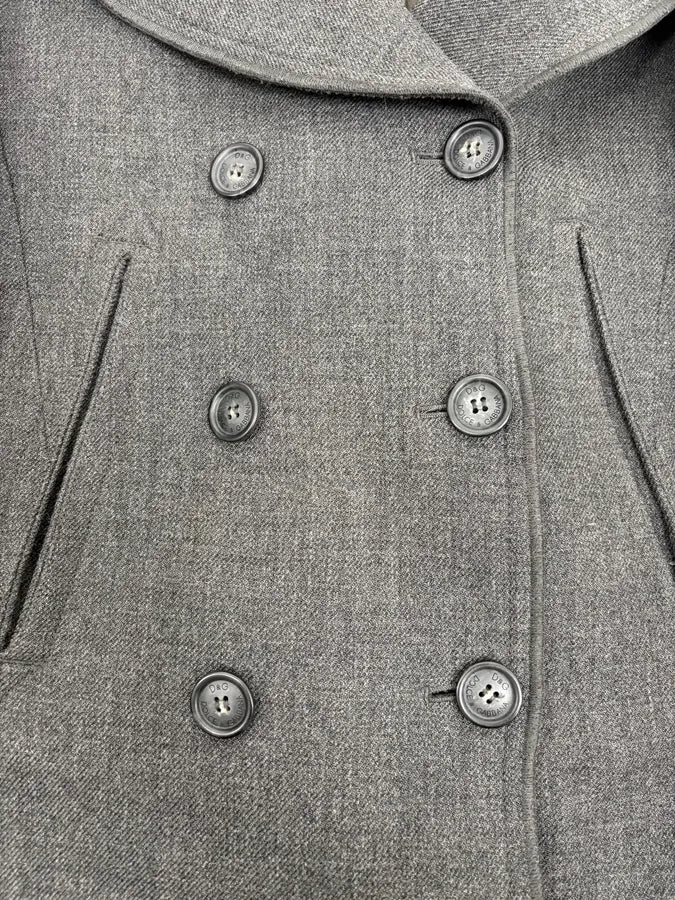 2000s Dolce & Gabbana Grey Detachable Fur Hooded Coat FFuLCpr 9