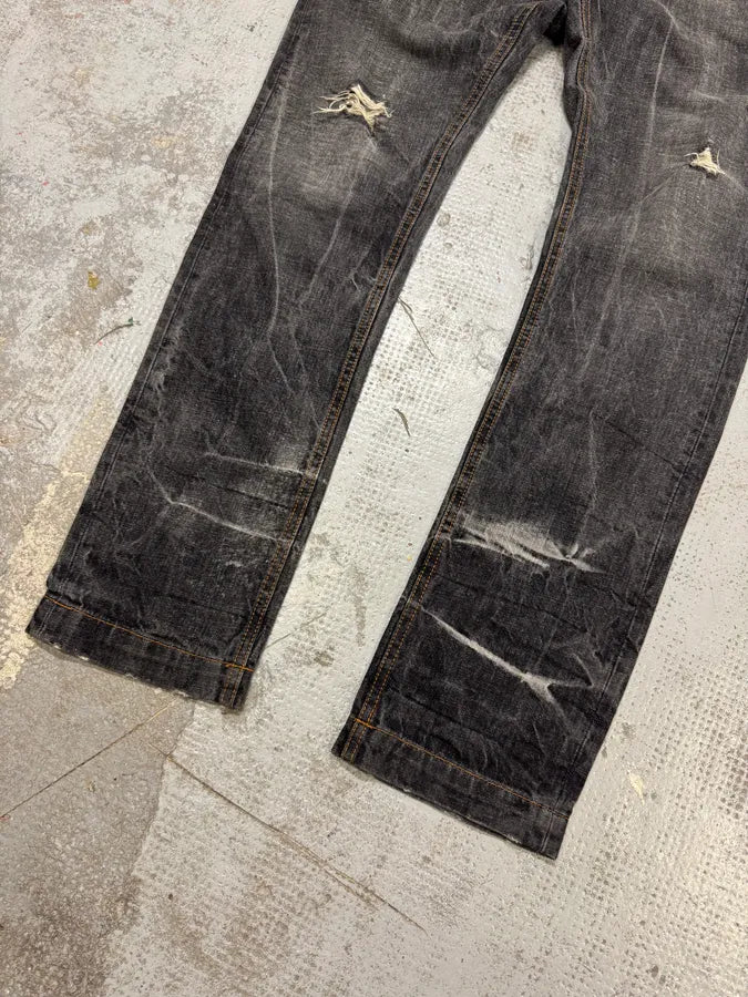 2000s Dolce & Gabbana Grey Distressed Denim Jeans JKRgnuD 5