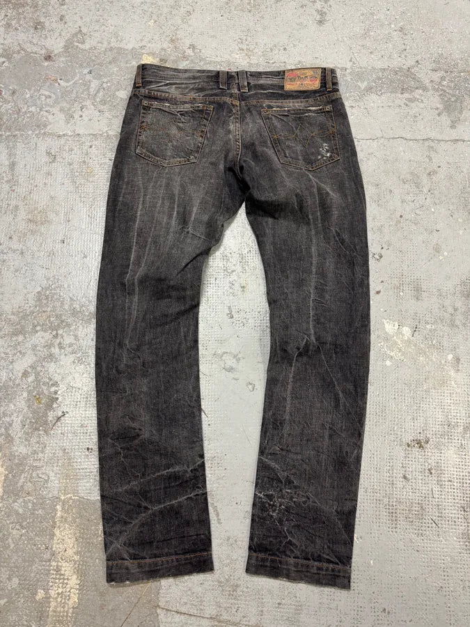 2000s Dolce & Gabbana Grey Distressed Denim Jeans JKRgnuD 6