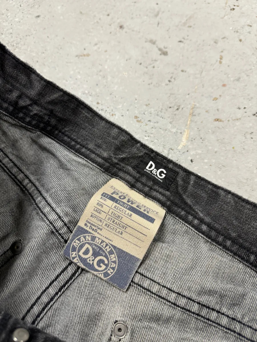2000s Dolce & Gabbana Grey Distressed Denim Jeans XIvTNuV 10