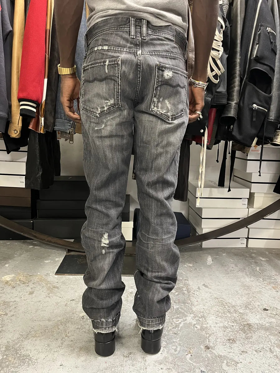 2000s Dolce & Gabbana Grey Distressed Denim Jeans XIvTNuV 2