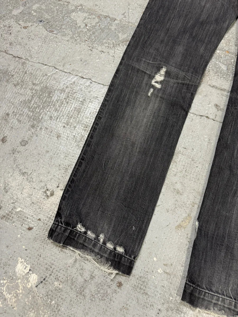 2000s Dolce & Gabbana Grey Distressed Denim Jeans XIvTNuV 8