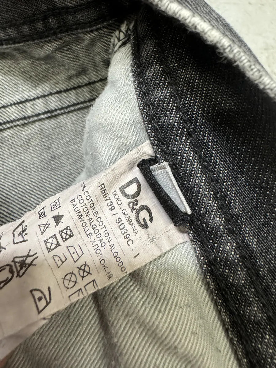 2000s Dolce & Gabbana Grey Distressed Denim Jeans XIvTNuV 9