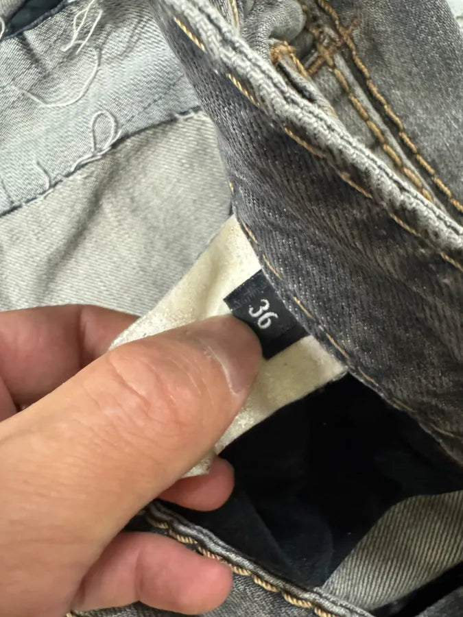 2000s Dolce & Gabbana Grey Distressed Denim Jeans YiRpqES 8