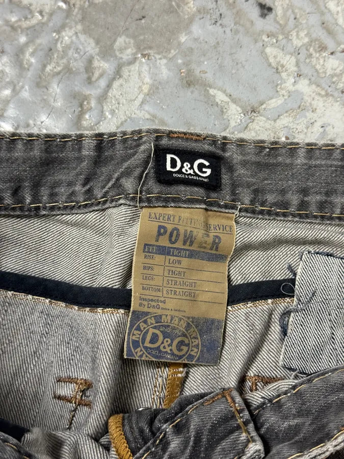 2000s Dolce & Gabbana Grey Distressed Denim Jeans YiRpqES 9