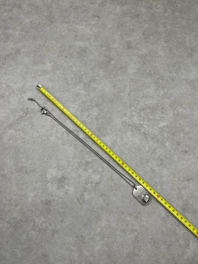 2000s Dolce & Gabbana Grey Dog Tag Necklace efdPrzn 7