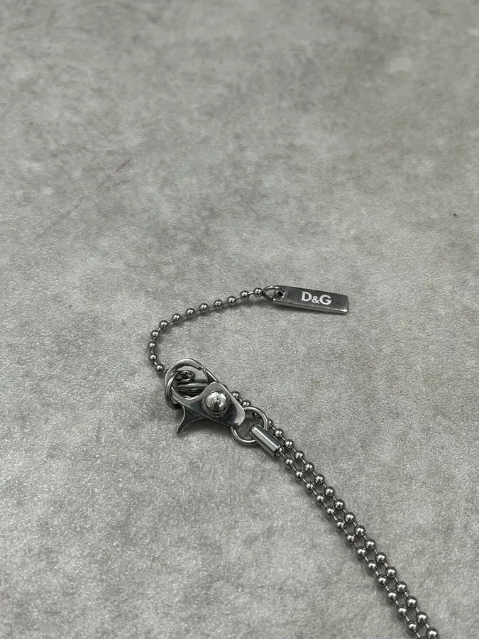 2000s Dolce & Gabbana Grey Dog Tag Necklace efdPrzn 6
