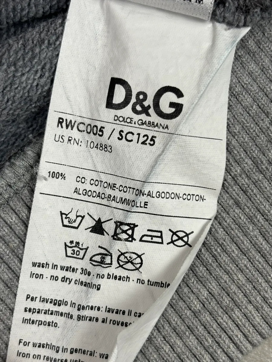 2000s Dolce & Gabbana Grey Embroidered Nothing to Lose Hoodie exJRiTo 9