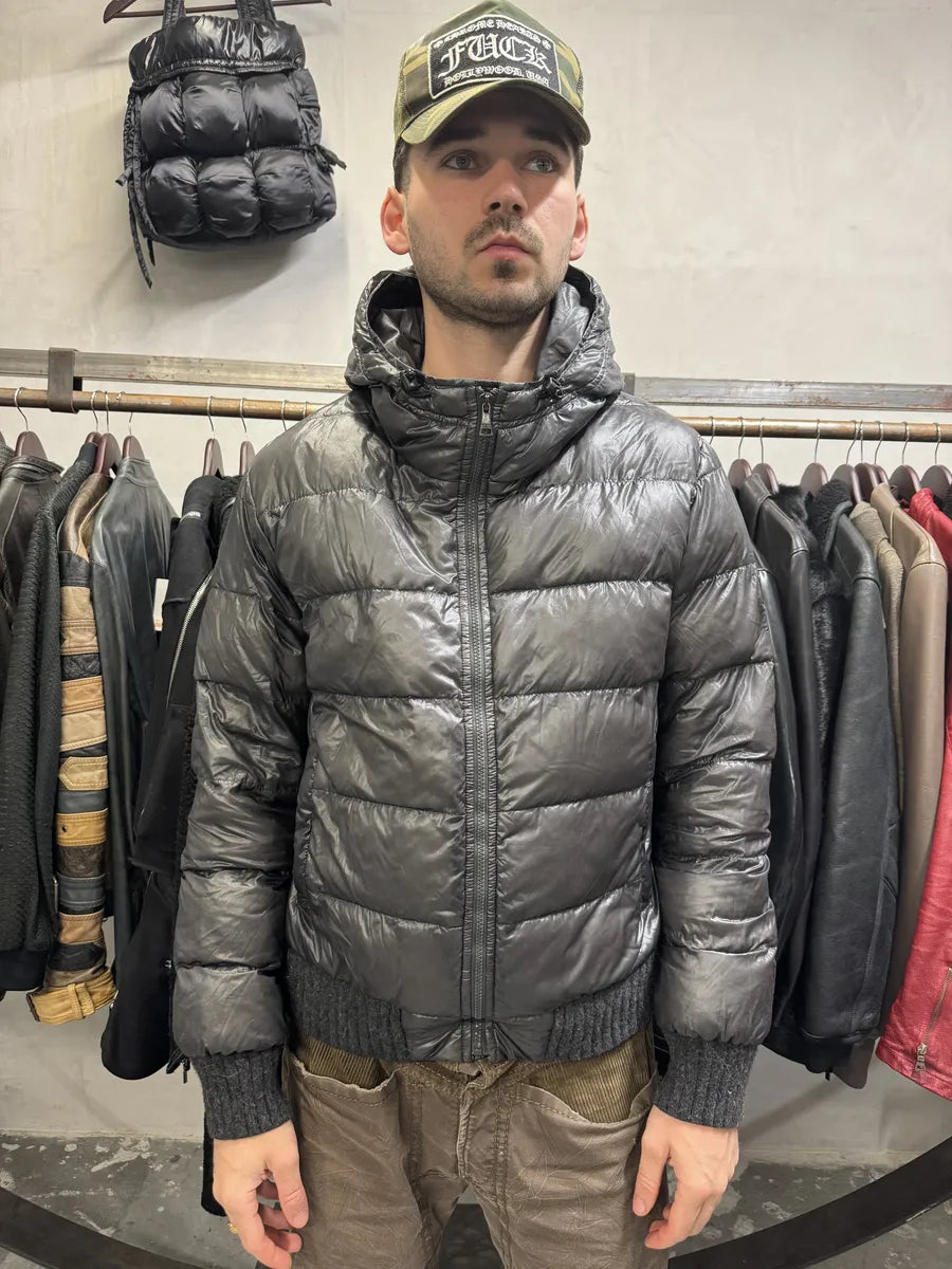 2000s Dolce & Gabbana Grey Eroded Puffer Jacket (L) rmnTCOK 1