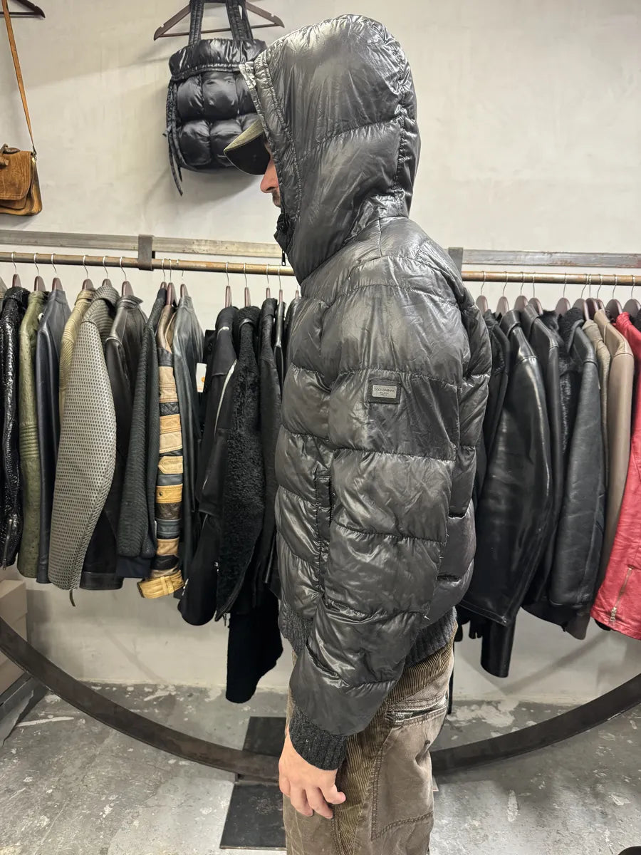 2000s Dolce & Gabbana Grey Eroded Puffer Jacket (L) rmnTCOK 2