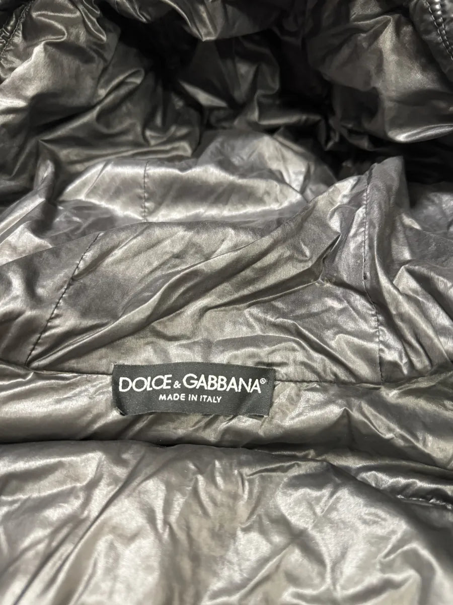 2000s Dolce & Gabbana Grey Eroded Puffer Jacket (L) rmnTCOK 7