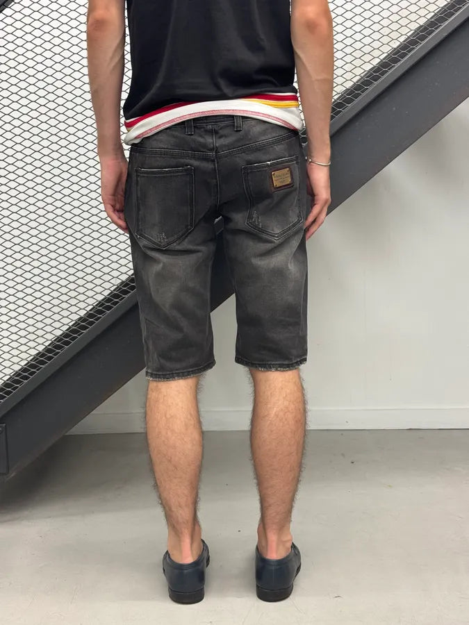 2000s Dolce & Gabbana Grey Faded Denim Shorts Ikciozk 2