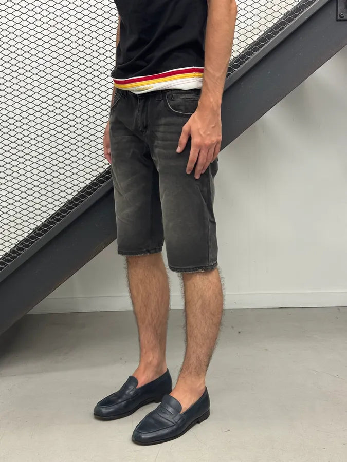 2000s Dolce & Gabbana Grey Faded Denim Shorts Ikciozk 1