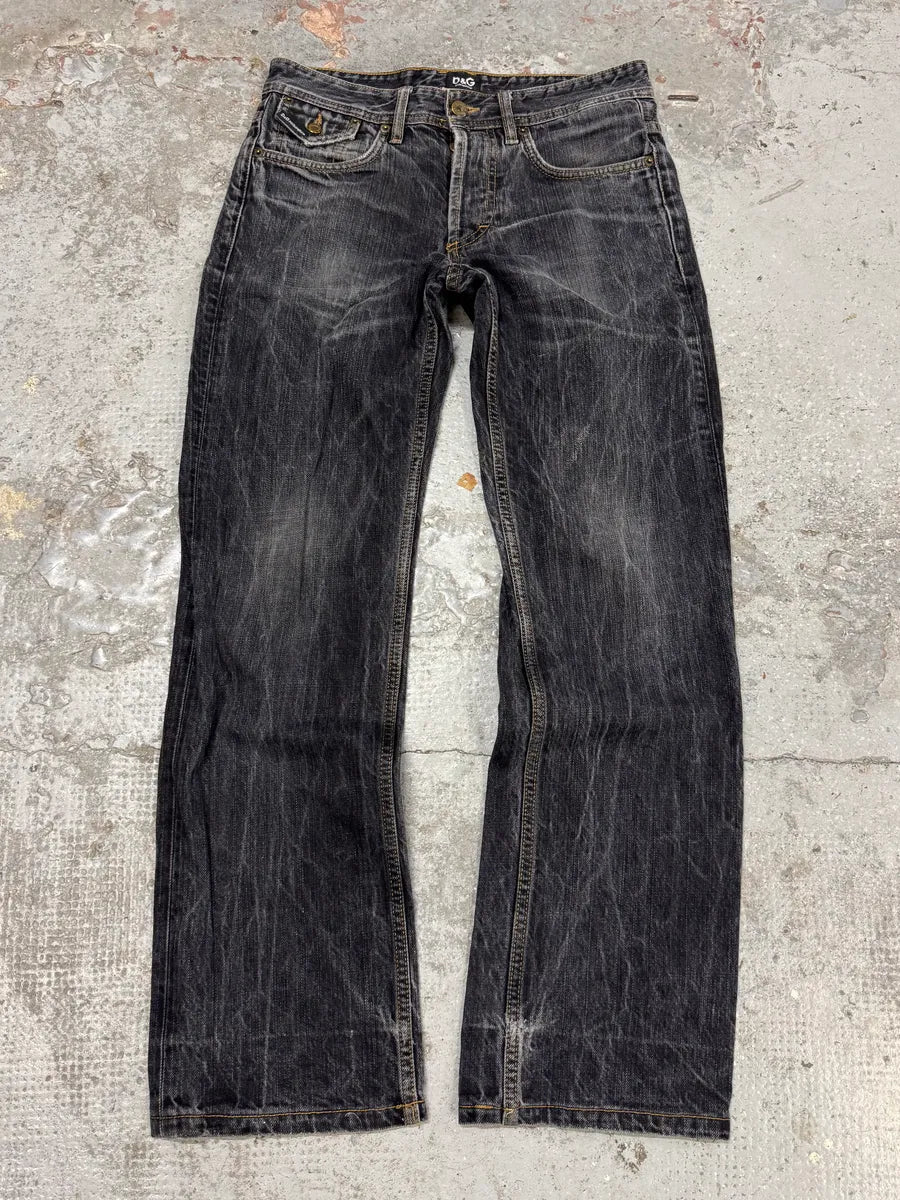 2000s Dolce & Gabbana Grey Faded Denim Jeans ssYOCaX 0