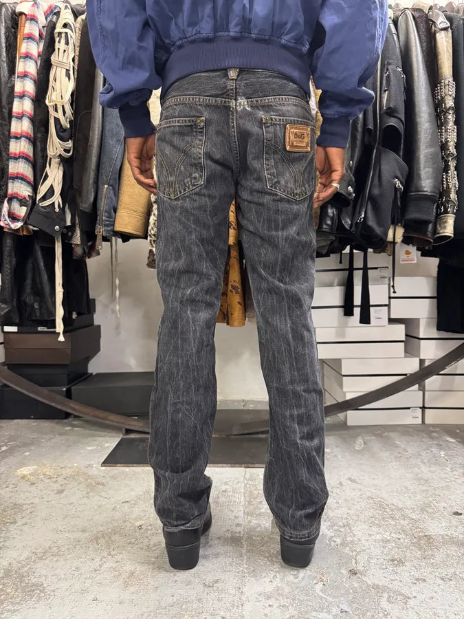 2000s Dolce & Gabbana Grey Faded Denim Jeans ssYOCaX 3