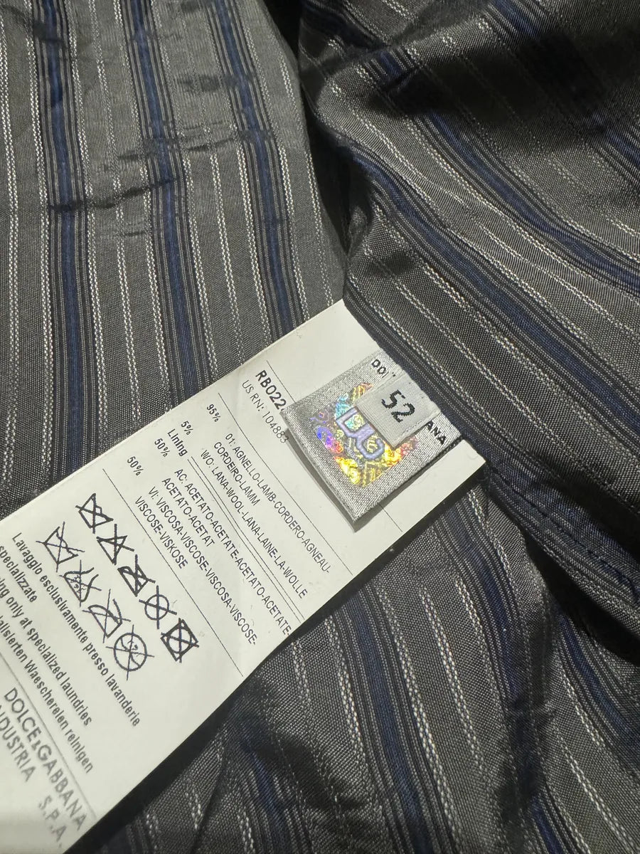 2000s Dolce & Gabbana Grey Faded Patchwork Leather Zip-up Jacket (L) 8