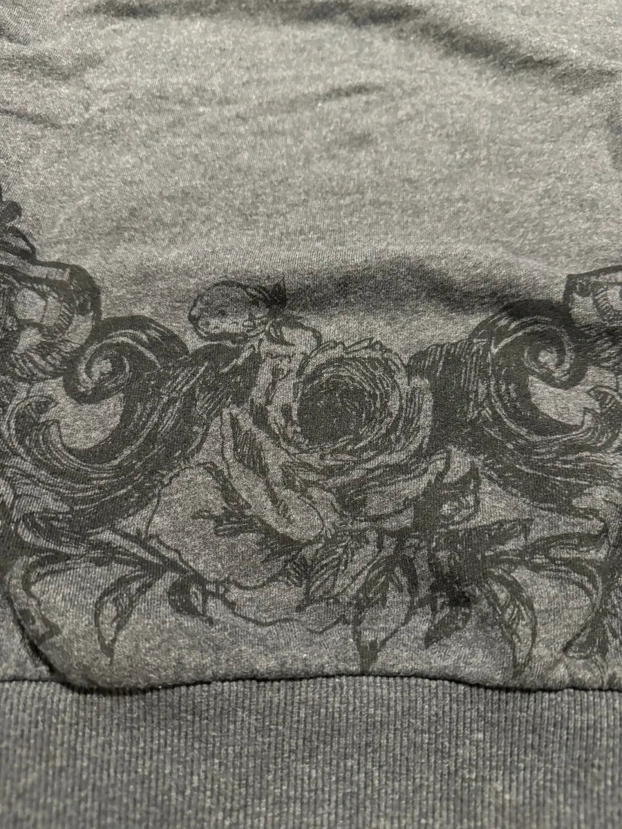 2000s Dolce & Gabbana Grey Floral Dramatic Hoodie QLmlYAb 4