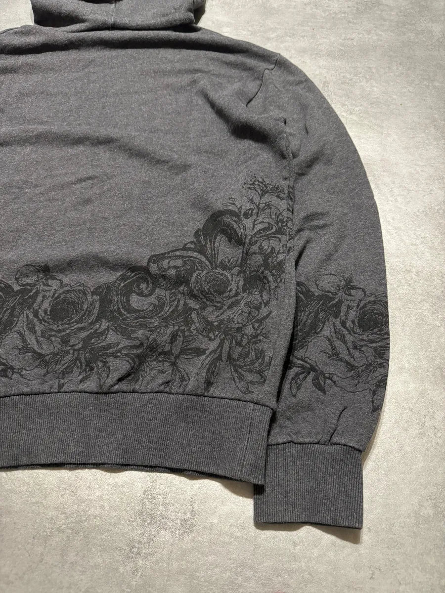 2000s Dolce & Gabbana Grey Floral Dramatic Hoodie QLmlYAb 5