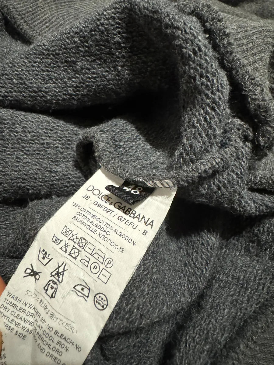 2000s Dolce & Gabbana Grey Floral Dramatic Hoodie QLmlYAb 6