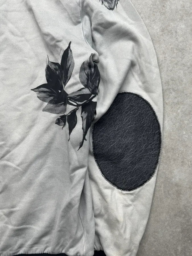 2000s Dolce & Gabbana Grey Floral Marlon Brando Hoodie JxPwdgD 8