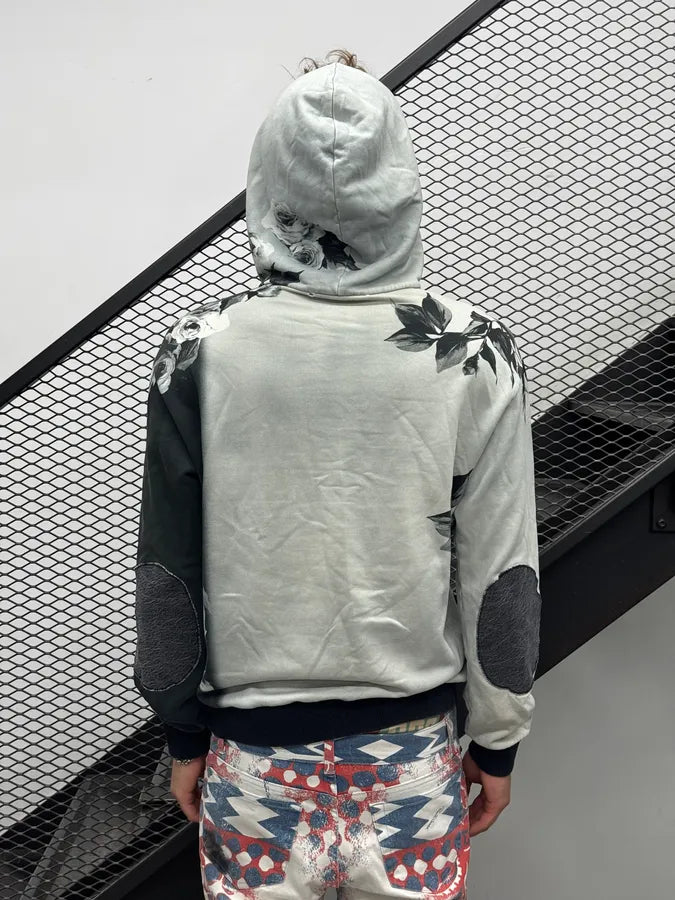2000s Dolce & Gabbana Grey Floral Marlon Brando Hoodie JxPwdgD 3