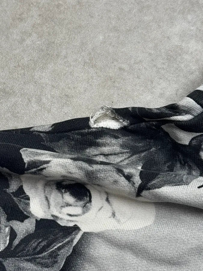 2000s Dolce & Gabbana Grey Floral Marlon Brando Hoodie JxPwdgD 11