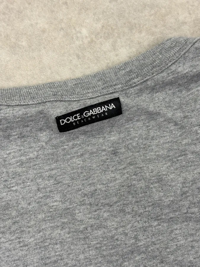 AW2004 Dolce & Gabbana Grey Germany Football Longsleeve  dxqVsFw 7
