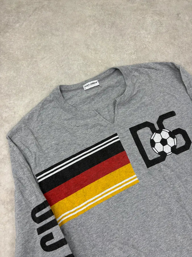 AW2004 Dolce & Gabbana Grey Germany Football Longsleeve  dxqVsFw 4