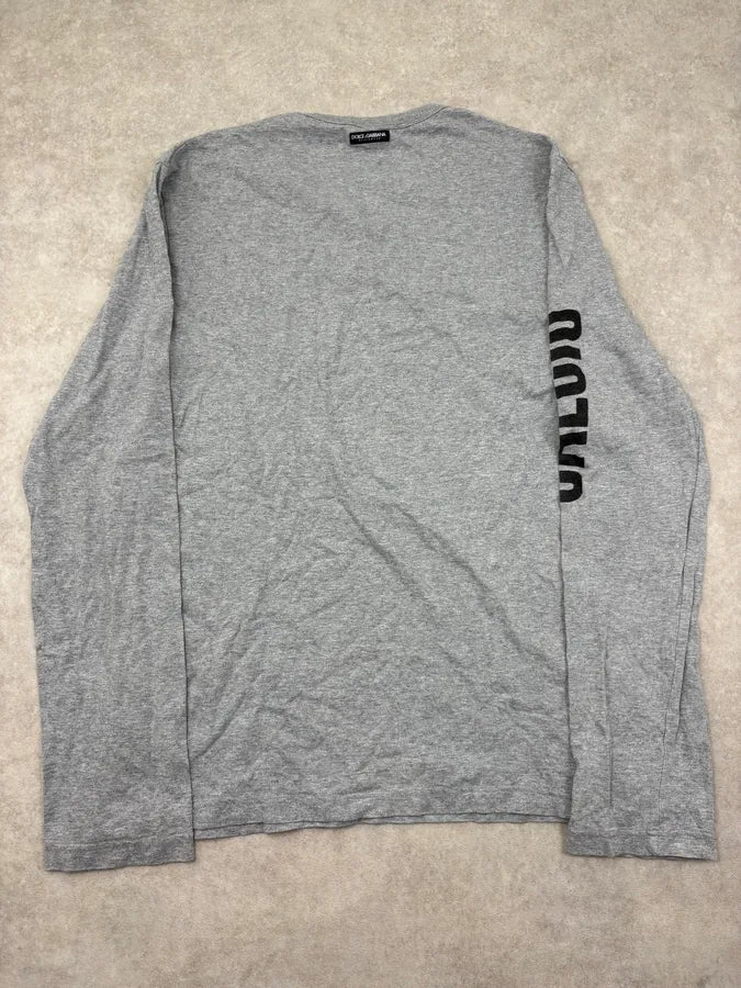 AW2004 Dolce & Gabbana Grey Germany Football Longsleeve  dxqVsFw 5