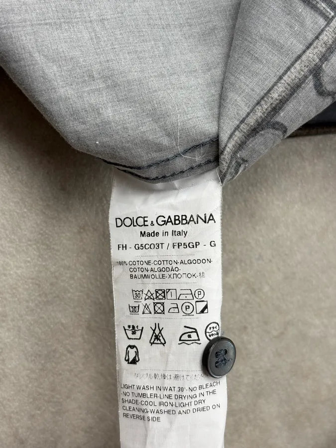 2010s Dolce & Gabbana Grey Gothic Catholic Embellished Shirt HrtjdmF 8