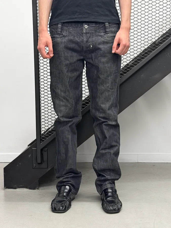 2000s Dolce & Gabbana Dark Grey Relaxed Denim Jeans BnMkfqt 0