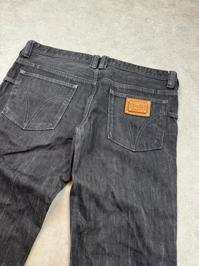 2000s Dolce & Gabbana Dark Grey Relaxed Denim Jeans BnMkfqt 6