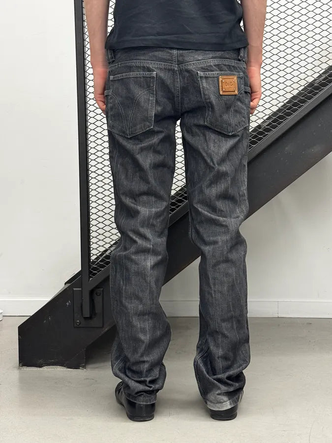 2000s Dolce & Gabbana Dark Grey Relaxed Denim Jeans BnMkfqt 1