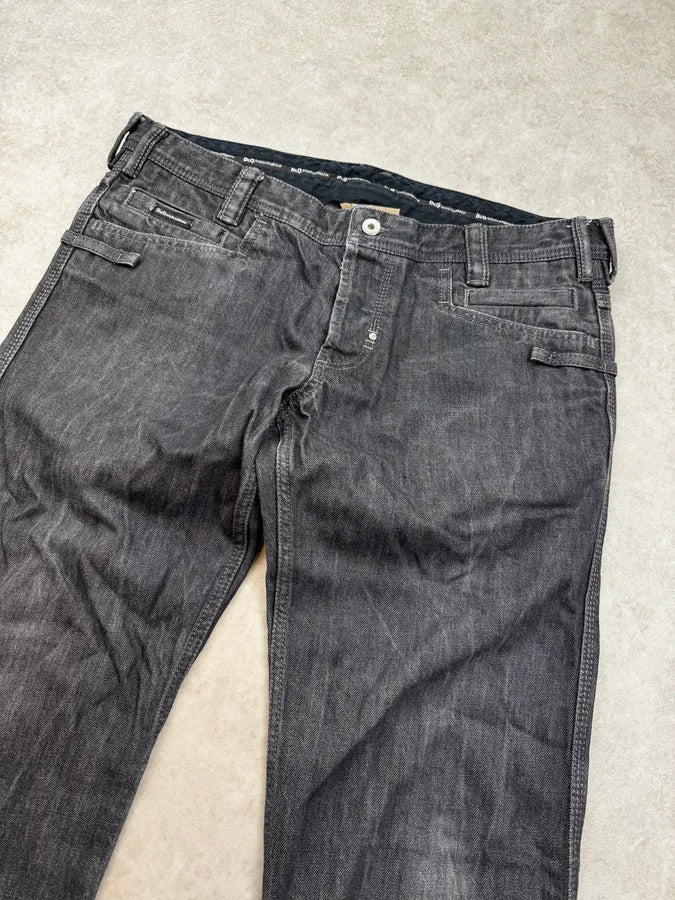 2000s Dolce & Gabbana Dark Grey Relaxed Denim Jeans BnMkfqt 5