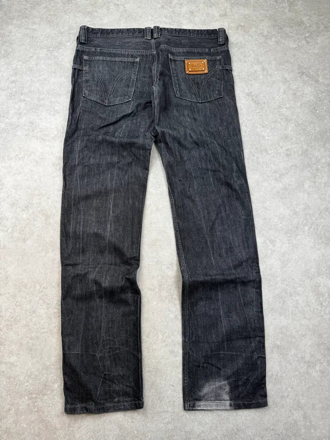 2000s Dolce & Gabbana Dark Grey Relaxed Denim Jeans BnMkfqt 3