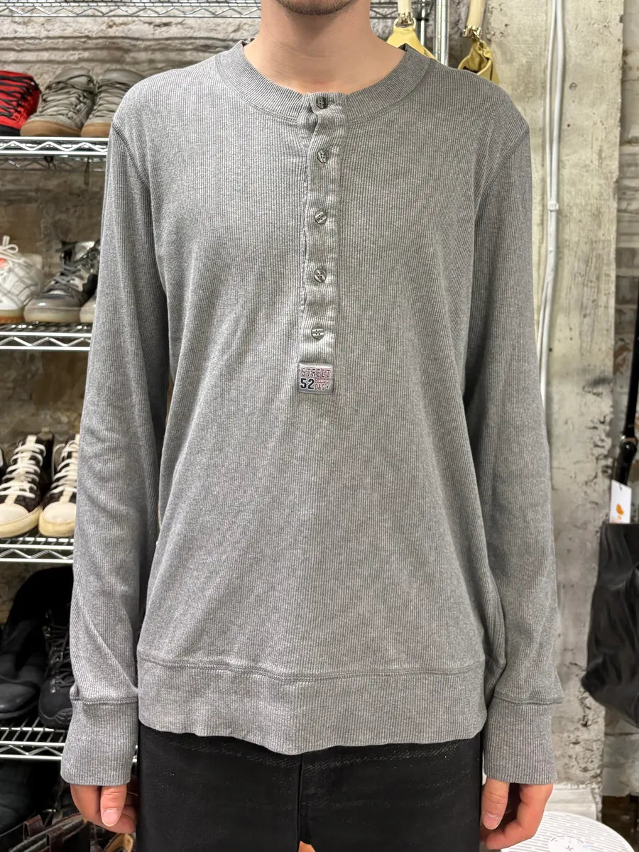 2000s Dolce & Gabbana Grey Henley Longsleeves (S/M) FeqjnhM 1