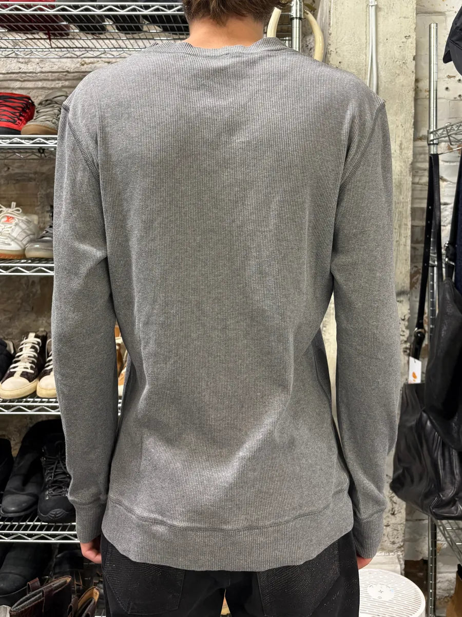 2000s Dolce & Gabbana Grey Henley Longsleeves (S/M) FeqjnhM 2