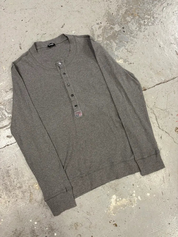 2000s Dolce & Gabbana Grey Henley Longsleeves (S/M) FeqjnhM 3