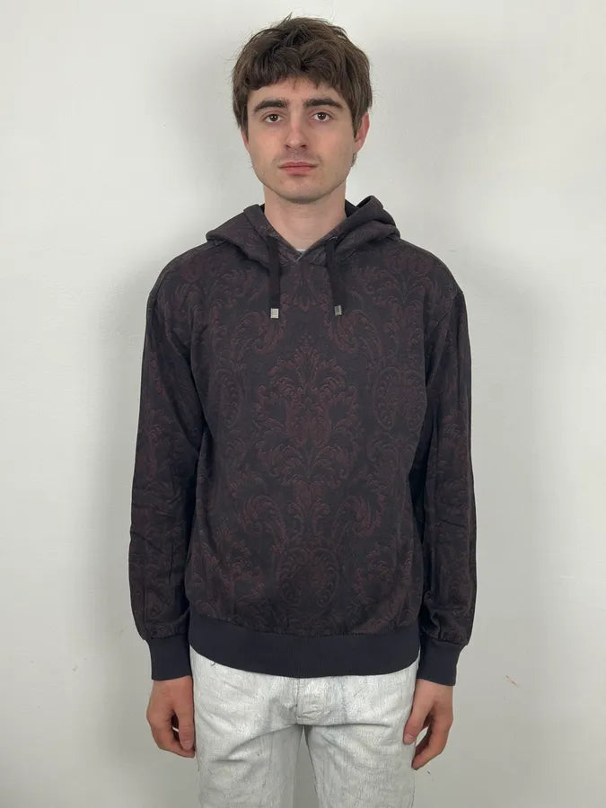 2010s Dolce & Gabbana Bordeaux Monogram Jacquard Hoodie DVYiTvV 1