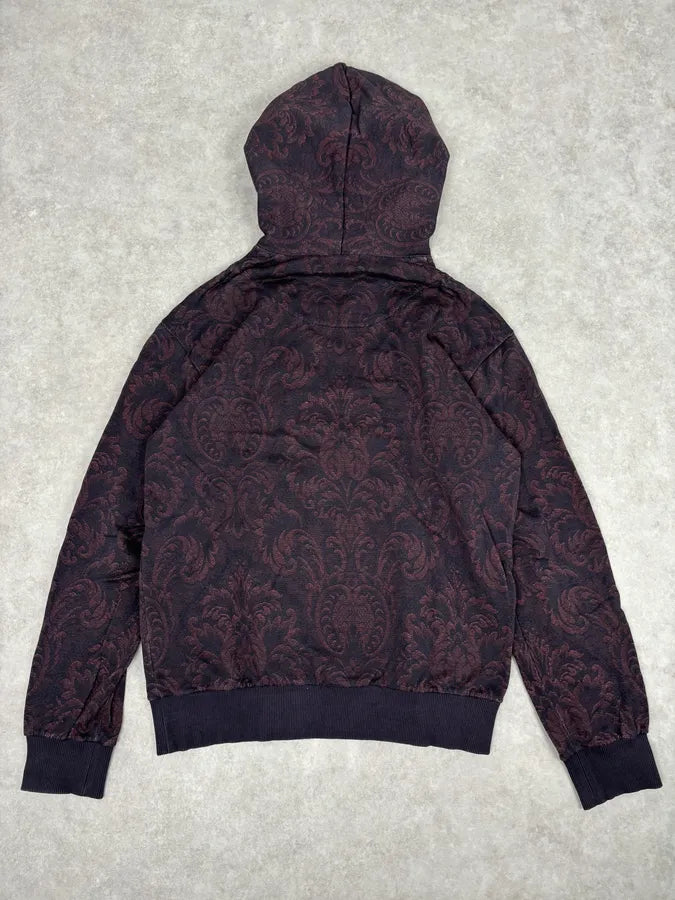 2010s Dolce & Gabbana Bordeaux Monogram Jacquard Hoodie DVYiTvV 4