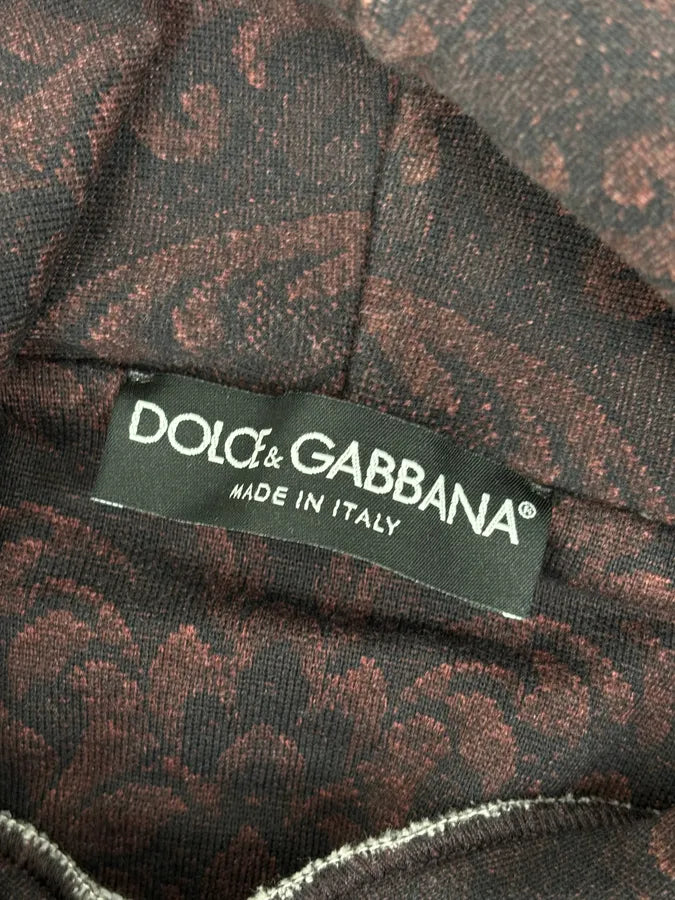 2010s Dolce & Gabbana Bordeaux Monogram Jacquard Hoodie DVYiTvV 7