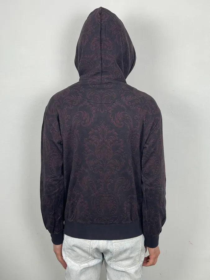 2010s Dolce & Gabbana Bordeaux Monogram Jacquard Hoodie DVYiTvV 2