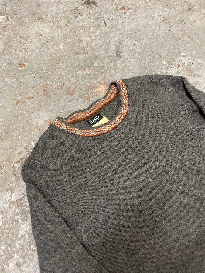 2000s Dolce & Gabbana Grey Indian Sweater (S/M) wqVqNdO 4